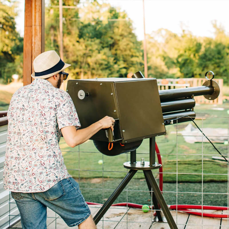 Guest Operates Cannon Attraction