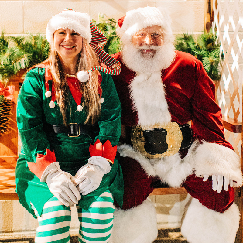 Santa & One Of His Elves